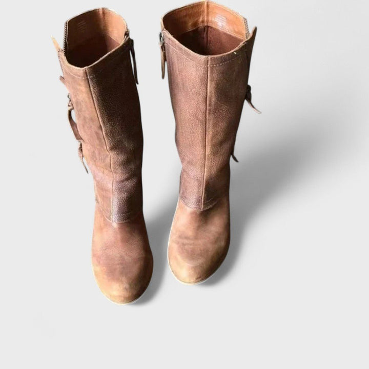 Alma | Vintage Mid - Calf Boots - Barbara & Benjamin