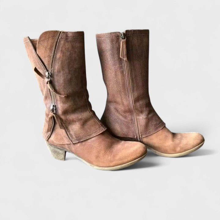 Alma | Vintage Mid - Calf Boots - Barbara & Benjamin