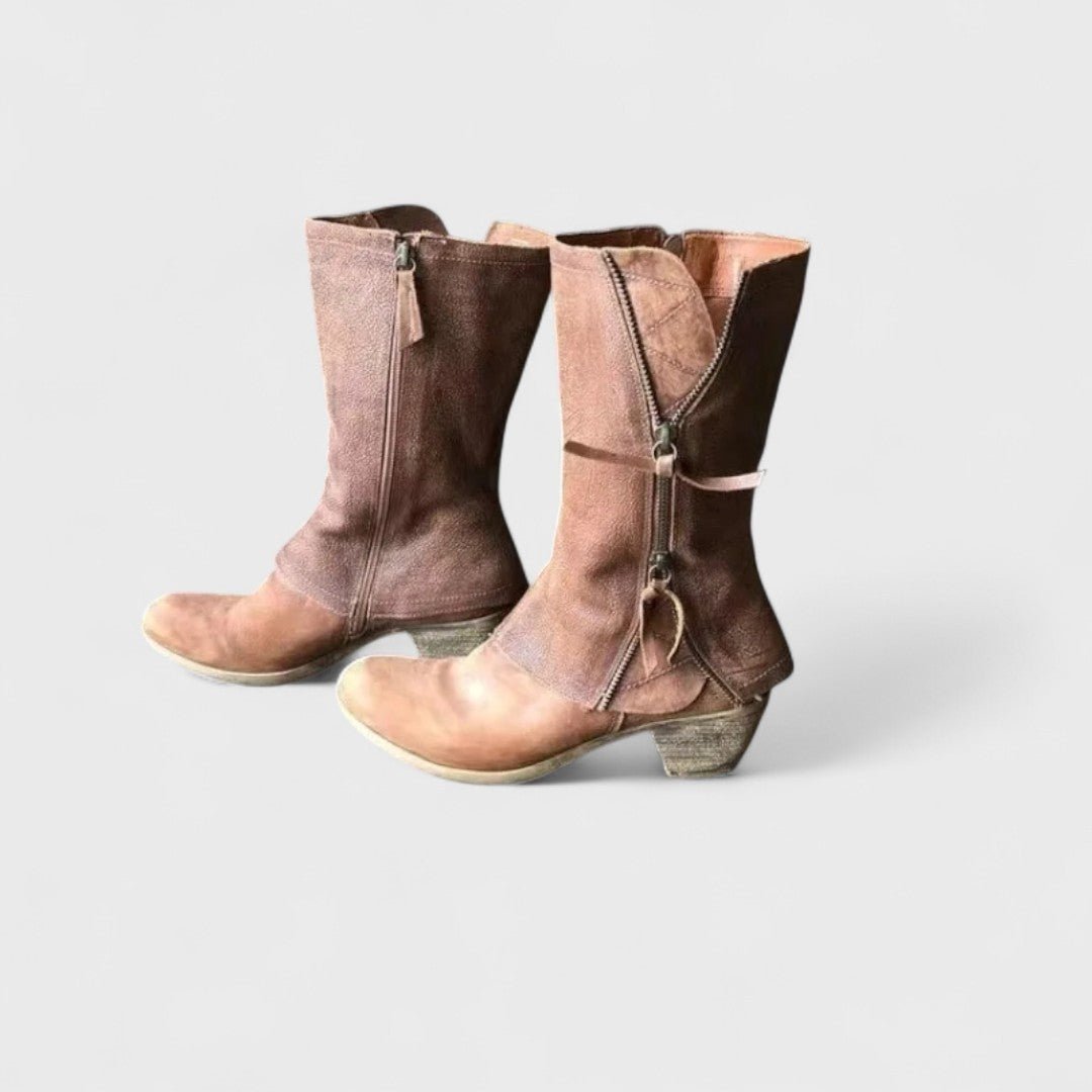Alma | Vintage Mid - Calf Boots - Barbara & Benjamin