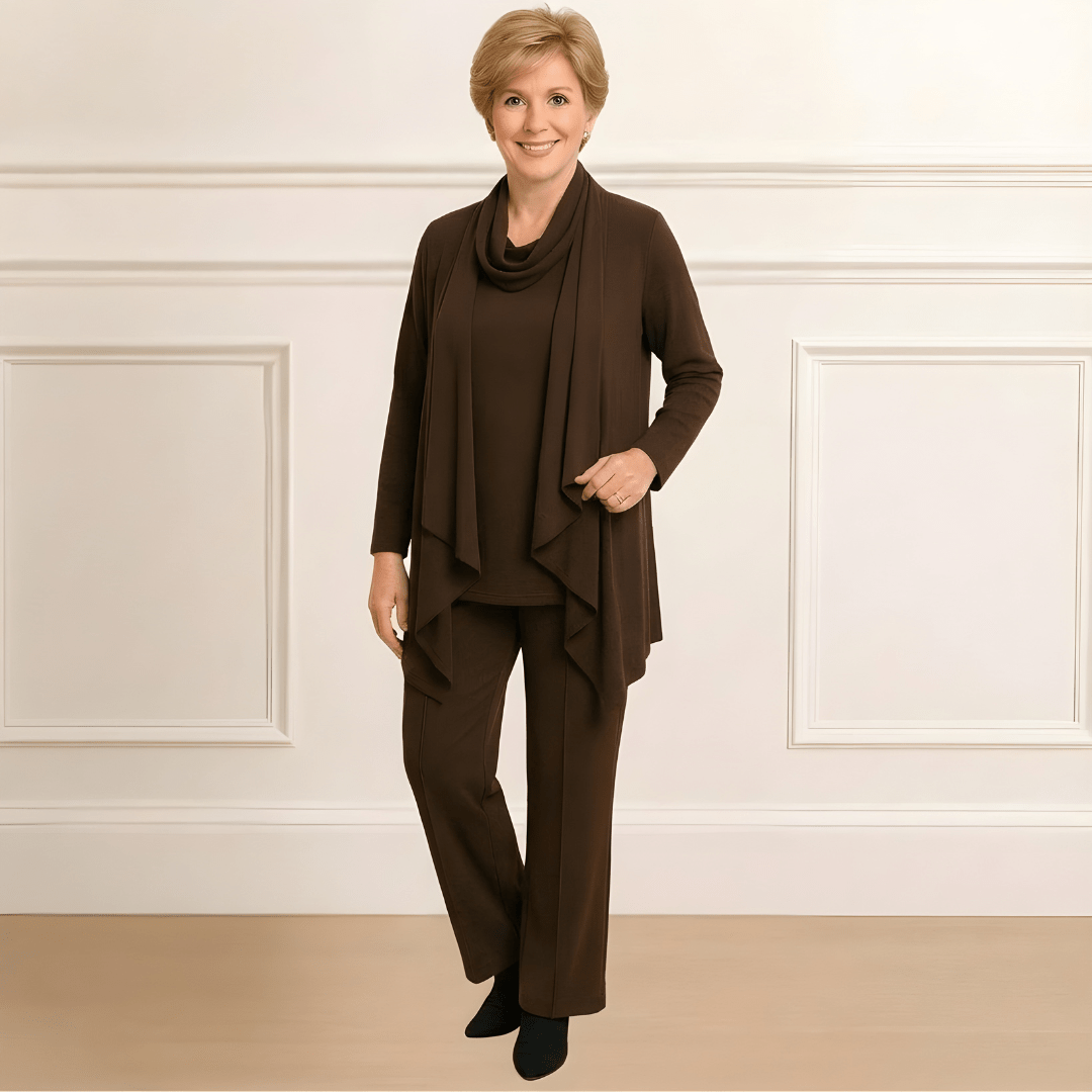 Evelyn Cardigan, Top & Pants Set - Barbara & Benjamin