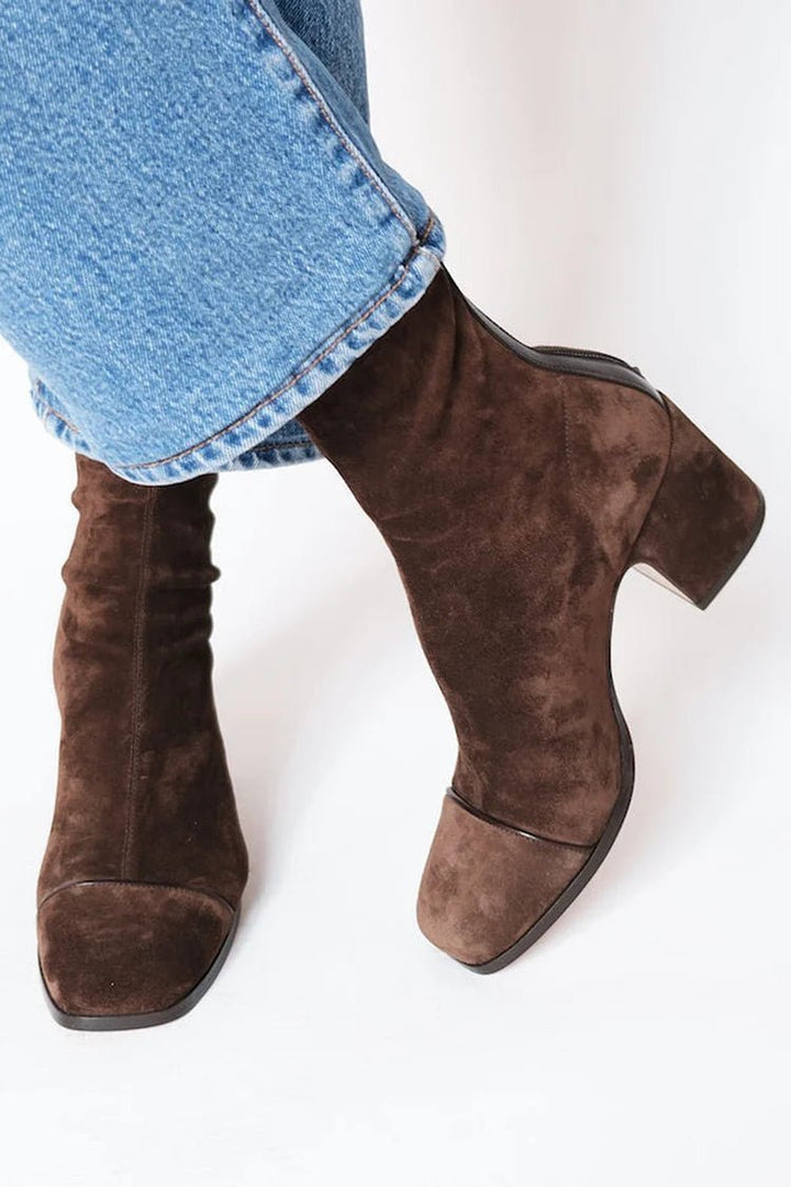 Gemma | Square Toe Heeled Boots - Barbara & Benjamin