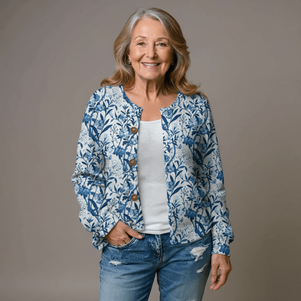 Mary | Floral Design Cardigan - Barbara & Benjamin