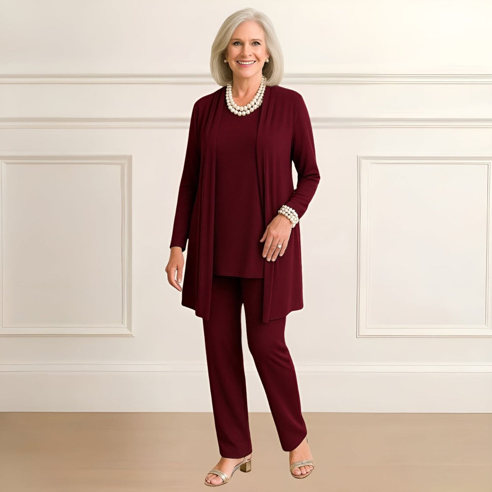 Rosy Cardigan, Top & Pants Set - Barbara & Benjamin