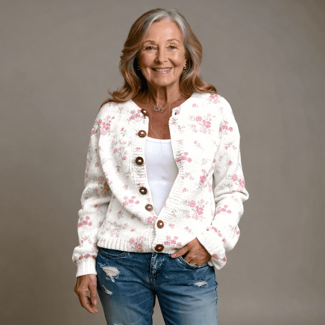 Stella | Pink Rose Cardigan - Barbara & Benjamin